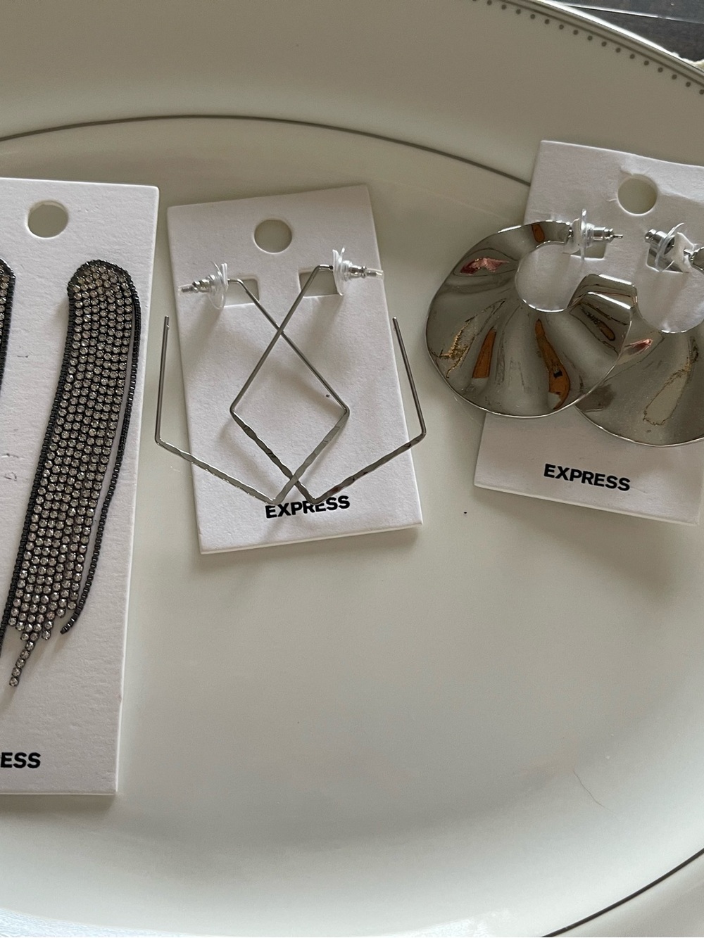 Express Mixed Silver-Tone Earring Trio